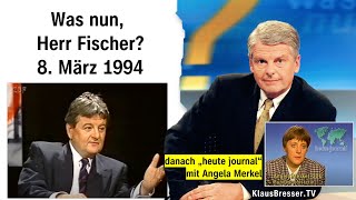 Was nun Herr Fischer Die ZDFSendung mit Klaus Bresser und KlausPeter Siegloch vom 8 März 1994 [upl. by Anitahs]