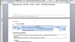 Provisions pour dépréciation des créancesVidéo 1 [upl. by Tarrsus]