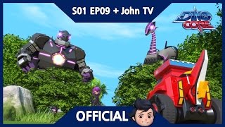 Official DinoCore amp John TV  Tyranno in danger  3D  Dinosaur Animation  Season 1 Episode 9 [upl. by Ayor]