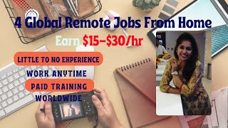 UP TO 30Hr LITTLE TO NO EXPERIENCE  PAID TRAINING 4 REMOTE Work From Home Jobs Anyone Can Apply [upl. by Keel]