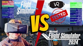 Microsoft Flight Simulator 2020 vs 2024 VR Comparison  TAA vs DLSS FPS TEST WHICH IS BETTER [upl. by Avilo]