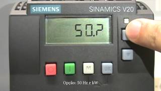 Siemens SINAMICS V20 Ligando pela primeira vez [upl. by Sutherlan]