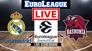 Live Real Madrid Baloncesto Vs Saski Baskonia  EuroLeague  Live Scoreboard  Play By Play [upl. by Maire]