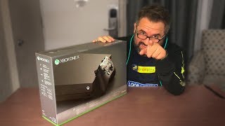 XBOX ONE X UNBOXING HANDS ON E “QUASE” FILA [upl. by Helbonnas]