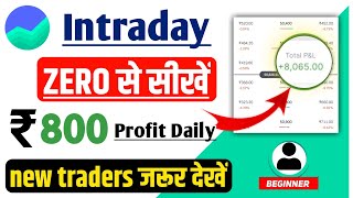 First Trade On Groww App kaise le  Intraday Trading For Beginners  Trading kaise kare in hindi [upl. by Asamot]