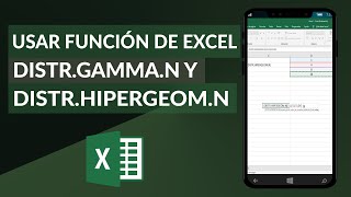 Cómo usar la función de EXCEL DISTRGAMMAN y DISTRHIPERGEOMN [upl. by Aiet]