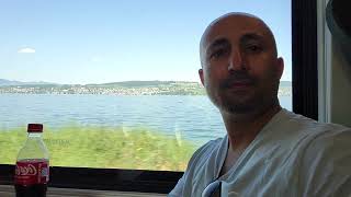 Taking a beautiful train ride from Zurich Switzerland to Vienna Austria [upl. by Ainit]