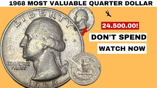 Most Valuable the 1968 Quarter Dollar Coin Worth 24500quot [upl. by Remled835]