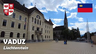 Vaduz Liechtenstein Walk in the city center 4K [upl. by Mirabel998]