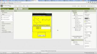 Appinventor Determinar la hipotenusa de un triángulo rectángulo [upl. by Llenrag]