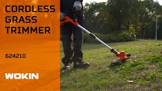 WOKIN 20V Liion Cordless Grass Trimmer 2in1 Trimmer and Edger [upl. by Ecinahs239]