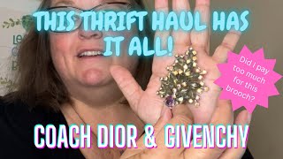 The Thrift Haul That Has It All Clothing Shoes and Jewelry Dior Coach amp Givenchy [upl. by Rior]