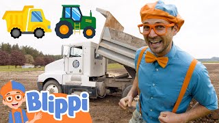 Blippi Learns About Tractors and Construction Vehicles  Educational Videos for Kids [upl. by Nired]