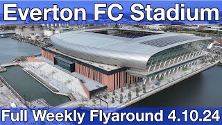 NEW Everton FC Stadium at Bramley Moore Dock A Full FlyAround [upl. by Kalinda]