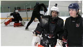 HOCKEY SHOOTOUT CHALLENGE vs AAA PLAYER [upl. by Emerick]