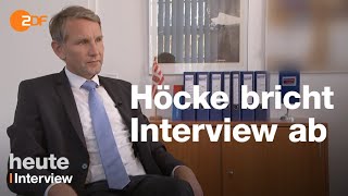 Björn Höcke bricht ZDFInterview ab und droht [upl. by Cooperman]