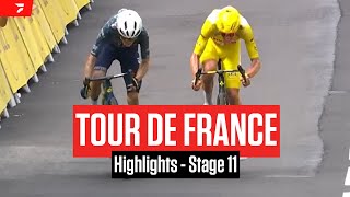 Tour de France 2024 Stage 11 Highlights [upl. by Mannie25]