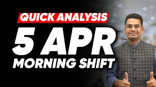 🚨5th April Morning Shift Analysis in 90 seconds  JEE Main 2024  MathonGo  Anup Sir [upl. by Kassi]