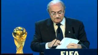 FIFA Announces Russia Qatar as World Cup Hosts for 2018 2022 Full Presentation [upl. by Anrim]