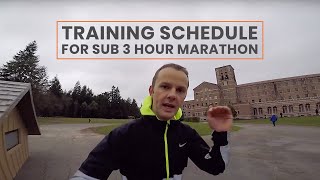 Training Schedule for Sub 3 Hour Marathon  Extramilest [upl. by Alon]