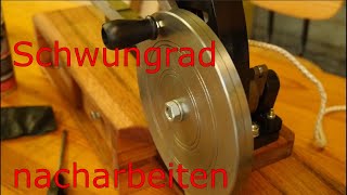 Schwungrad von der 95 Euro CHINA Ledernähmaschine aufgearbeitet Leather Stitching Machine [upl. by Satterlee887]