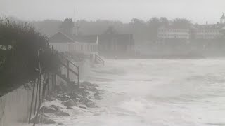 Powerful storm brings massive waves to beaches in Kennebunk [upl. by Kerwon700]