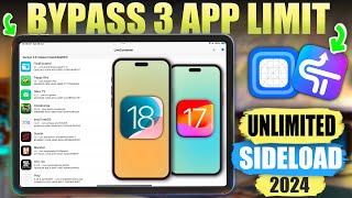 Sideload Unlimited IPA on iOS 17 amp 18  Remove 3 App Limit [upl. by Launame]