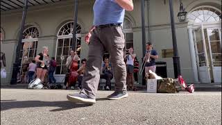 The Ohlson Family Roadshow Busking on Royal St French Quarter New Orleans [upl. by Ettezus]