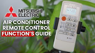 How to Use Air Conditioner Remote Controller  Mitsubishi Electric AC Remote Operations Guide [upl. by Ikram248]