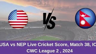 Cwc Liuge 20232027 Livestreaming  Nepal vs United States  live covarege mr22rafihassan [upl. by Amarillas145]