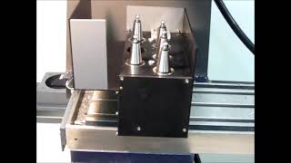 ATC procedure on CNC converted Wabeco F1410LF mill [upl. by Ahsitaf]