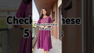 Checkout These 5 Kurtas l Myntra Diwali Sale l Dream Simple affiliate [upl. by Adliw]