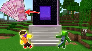 First To Enter Nether Wins 10000 Rupees Basu Plays [upl. by Alah816]