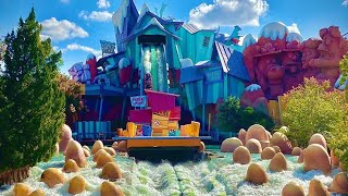 4K Dudley DoRights Ripsaw Falls  On Ride 2024  Universal Orlando Resort  Islands of Adventure [upl. by Mickie]