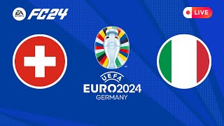 Switzerland vs Italy  UEFA Euro 2024  Round of 16 4K 60FPS LIVE [upl. by Llerroj]