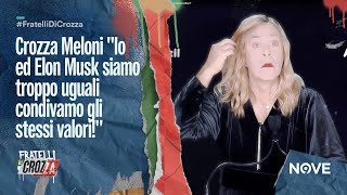 Crozza Meloni quotIo ed Elon Musk siamo troppo uguali condivamo gli stessi valoriquot [upl. by Eustacia]