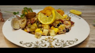 الذ سلاطة قرنيط في 5 دقائق بنة و لا اروعsalade de poulpe [upl. by Natsreik]