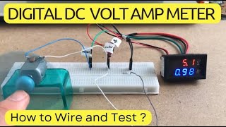 Digital DC Volt Amp Meter Easy Wiring and Testing [upl. by Bonnibelle500]