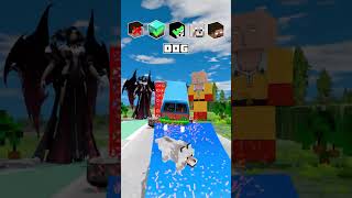 NOOB vs PRO vs HACKER vs HEROBRINE Car Jump Challenge 10 💀🚗shorts beamngdrive minecraft [upl. by Dehsar642]