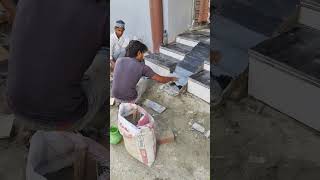 Granite ramp fitting granite construction homedecor [upl. by Ayat322]