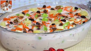 ENSALADA DE ZANAHORIA POSTRE FACIL Y RAPIDO de MANZANA y PIÑA  Recetas en Casayfamiliatv [upl. by Gnex]