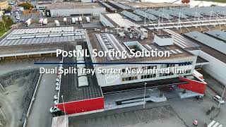 PostNL Sorting Solution  Dual Split Tray Sorter new infeed line [upl. by Elurd]