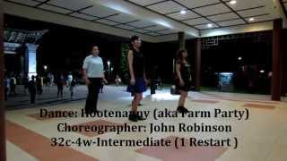 HOOTENANNY aka Farm Party by John Robinson Friendship Park Line Dancers  2432014 [upl. by Trebbor]