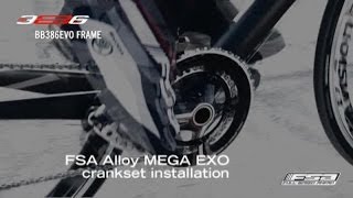 How To Install A MegaExo Aluminium Crankset On A BB386EVO Frame  FSA Road [upl. by Arel]