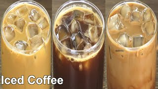 3 Easy amp Quick Iced Coffee recipe  How to make Iced coffee at home [upl. by Rediah]