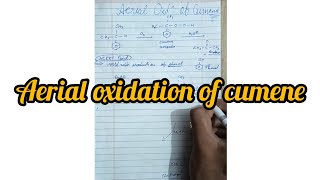 Oxidation of cumene  Preparation of phenol  Areial oxidation of cumene uvneet [upl. by Sommers]