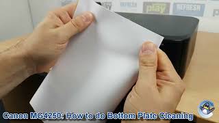 Canon Pixma MG4250 How to CleanReduce Ink Smears with Bottom Plate Cleaning [upl. by Kciredes526]