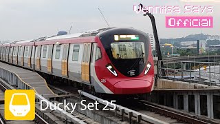 MRT PUTRAJAYA LINE SSP LINE DUCKY SET 25 ARRIVING amp DEPARTING AT SUNGAI BESI STATION [upl. by Zanahs]