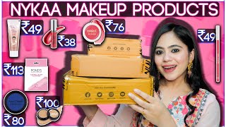 Trying Cheapest Makeup from Nykaa  starting at ₹38  Ronak Qureshi [upl. by Aihsem526]