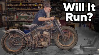 Wrecked And Rusted JUNKYARD Motorcycle Sitting 60 Years [upl. by Perr906]